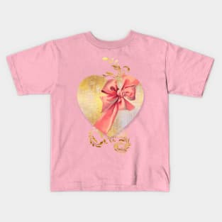 Eternal Heart, wrapped in a bow, Valentines Day tee shirt Kids T-Shirt